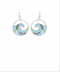 Golden Stella Wave Earrings ABALONE / SILVER
