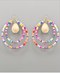 Golden Stella Rubber Bead and Shell Hoops MULTI