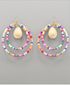 Golden Stella Rubber Bead and Shell Hoops MULTI