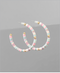 Golden Stella Rubber Bead Hoops PINK / BLUE