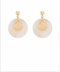 Golden Stella Scallop Disc Earrings GOLD/WHITE