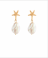 Golden Stella Starfish Pearl Dangle Earrings GOLD