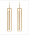 Golden Stella Rectangle Bar Earrings GOLD