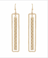 Golden Stella Rectangle Bar Earrings GOLD