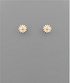Golden Stella Daisy Stud Earrings WHITE/GOLD