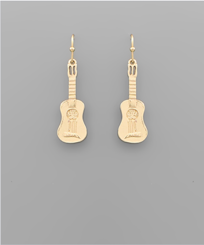 Golden Stella Guitar Earrings GOLD