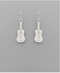 Golden Stella Guitar Earrings RHODIUM
