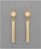 Golden Stella Star Bar Earrings WORN GOLD