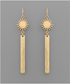 Golden Stella Star Bar Earrings WORN GOLD