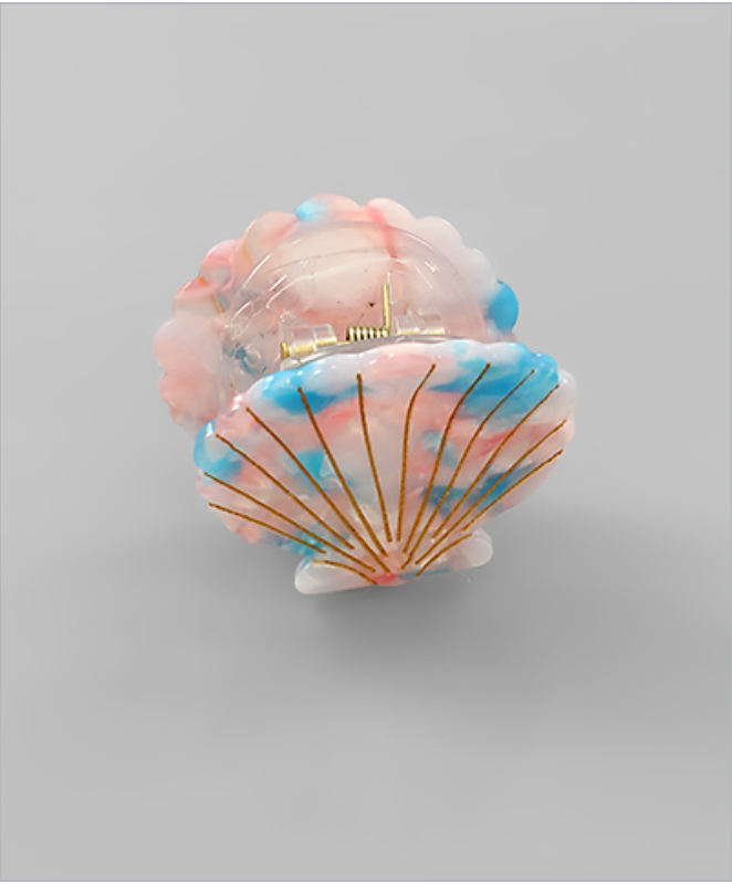 Golden Stella Shell Hair Clip BLUE/PINK