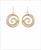 Golden Stella Waves Round Earrings GOLD