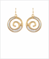 Golden Stella Waves Round Earrings GOLD