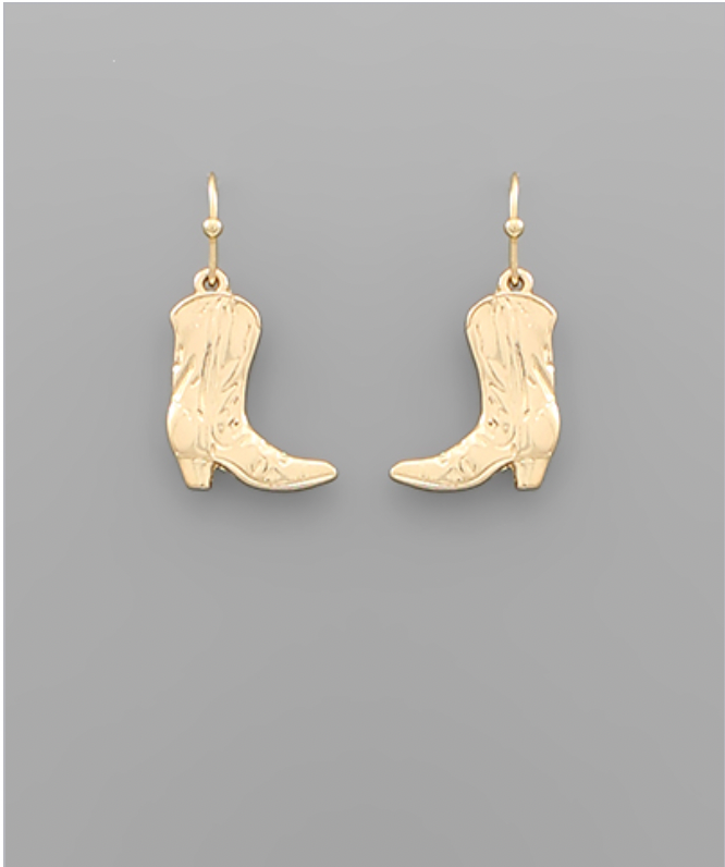 Golden Stella Cowboy Boots Earrings GOLD