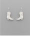 Golden Stella Cowboy Boots Earrings SILVER