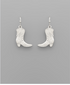 Golden Stella Cowboy Boots Earrings SILVER