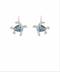 Golden Stella Turtle Earrings ABALONE/SILVER