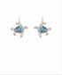 Golden Stella Turtle Earrings ABALONE/SILVER