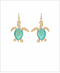 Golden Stella Sealife Drop Earrings TURTLE/GOLD
