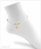 Golden Stella Turtle Charm Anklet GREEN/GOLD