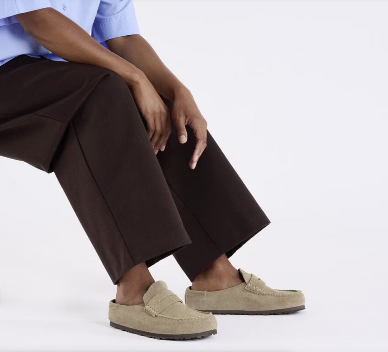 Birkenstock M Naples Wrapped Suede Leather TAUPE