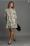 Umgee W Landscape Print Mini Dress CREAM MIX
