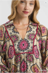 Umgee Collared Midi Dress BERRY MIX