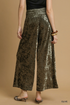 Umgee W Velvet Smocked Waistband Pant OLIVE