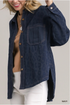 Umgee W Animal Print Jacket NAVY