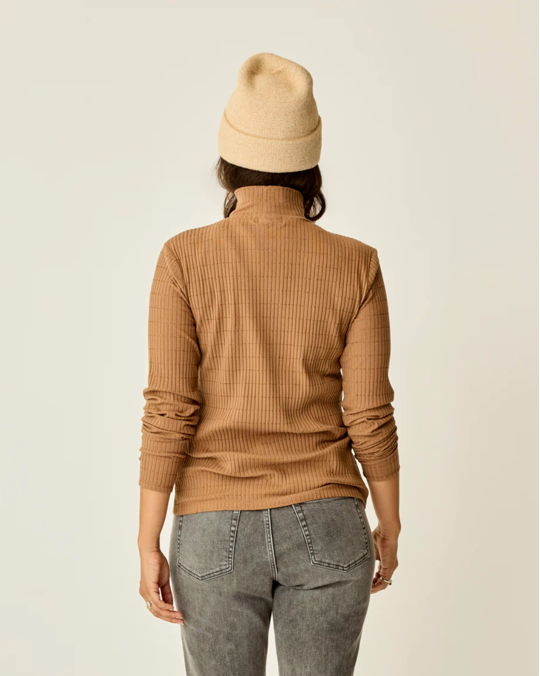 Carve Designs W Denise Turtleneck RUM LUREX