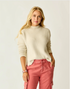 Carve Designs W Olivia Plush Sweater CARAMEL STRIPE