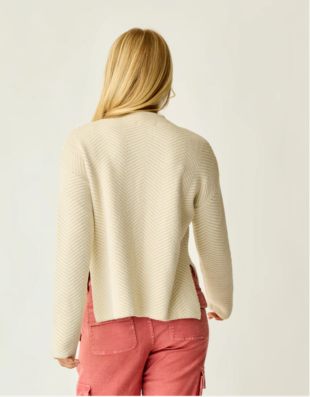 Carve Designs W Olivia Plush Sweater CARAMEL STRIPE