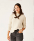Carve Designs W Olivia Plush Sweater CARAMEL STRIPE