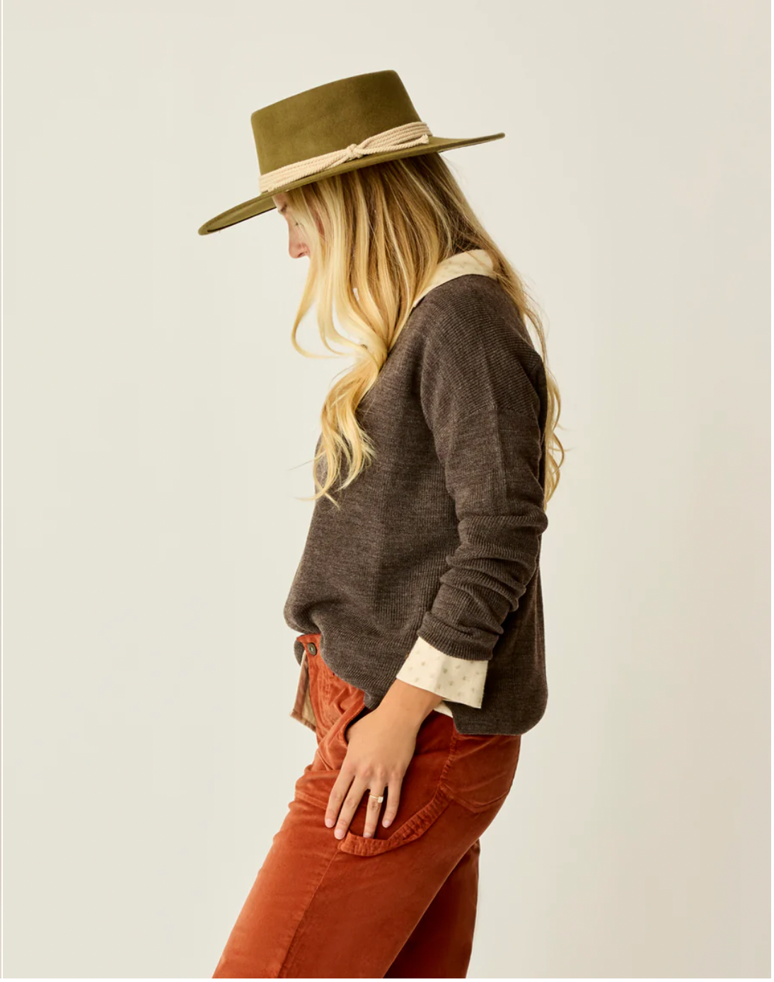 Carve Designs W Zella Merino Sweater EXPRESSO HEATHER