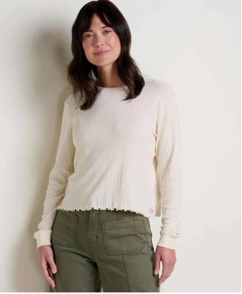 Toad&Co W LS Foothill Pointelle Crew SALT