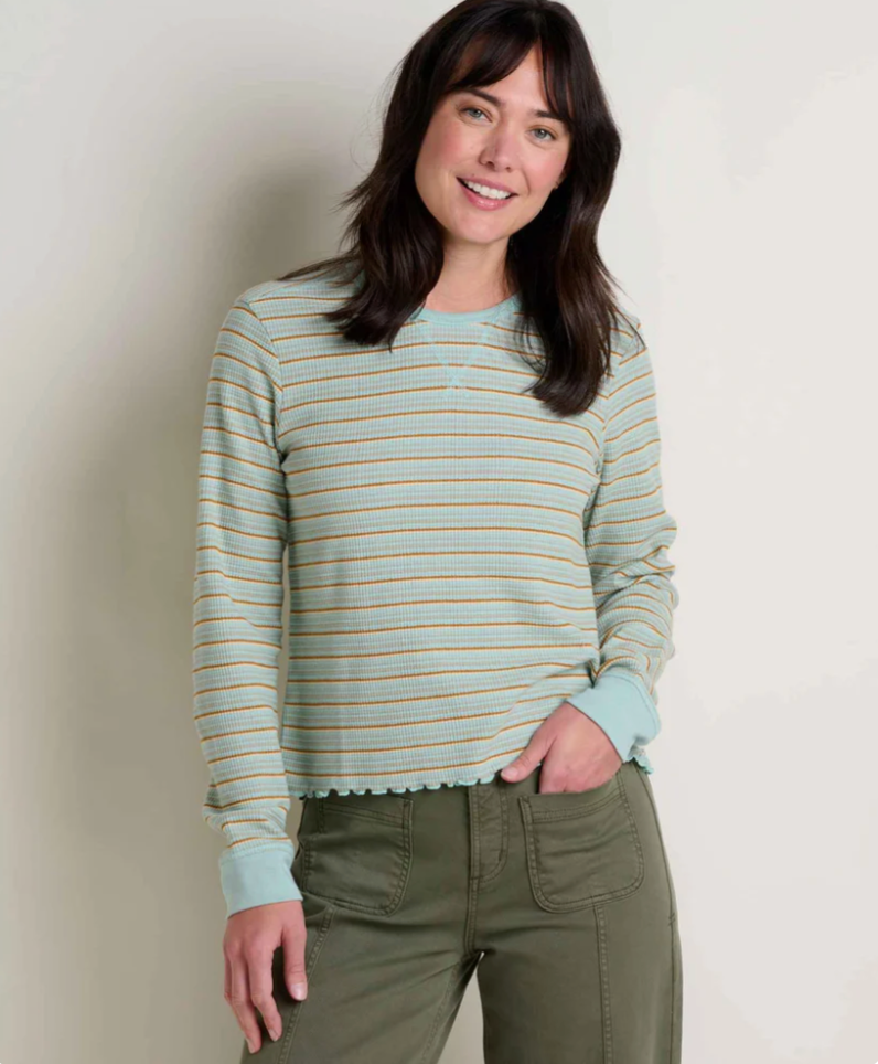 Toad & Co W Foothill LS Crew MULTI STRIPE