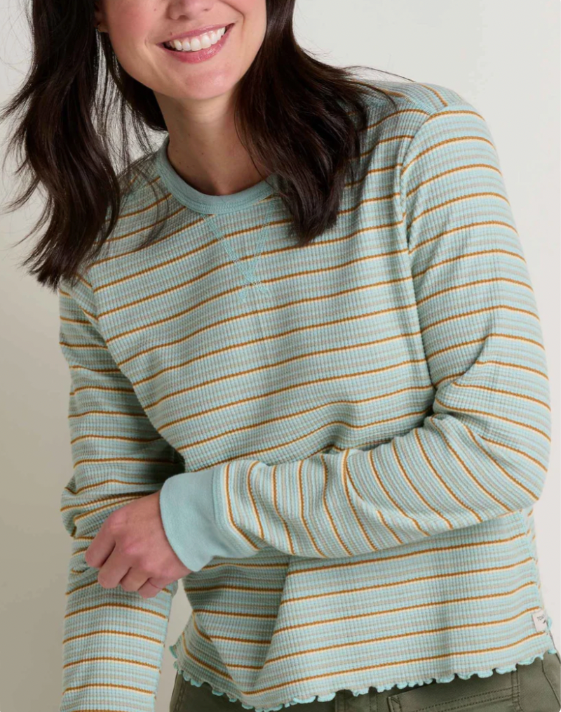 Toad & Co W Foothill LS Crew MULTI STRIPE