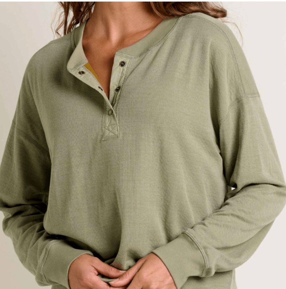 Toad & Co W LS Nord Reversible Henley YUCCA