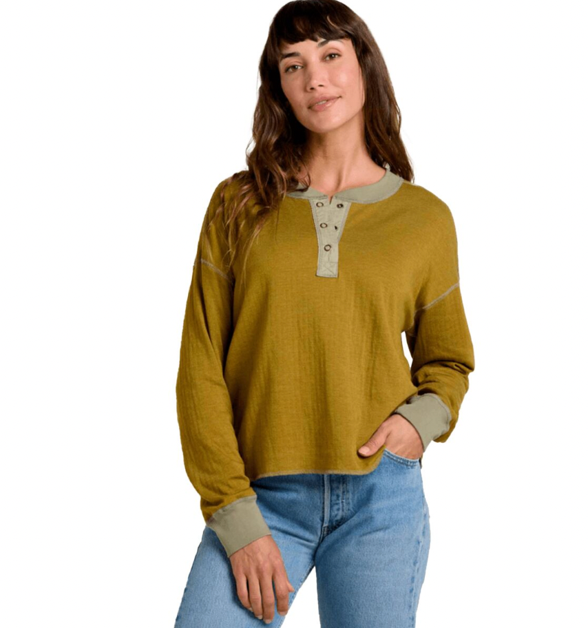 Toad & Co W LS Nord Reversible Henley YUCCA