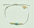 Pura Vida Solana Seed Bead Gold Anklet WHITE