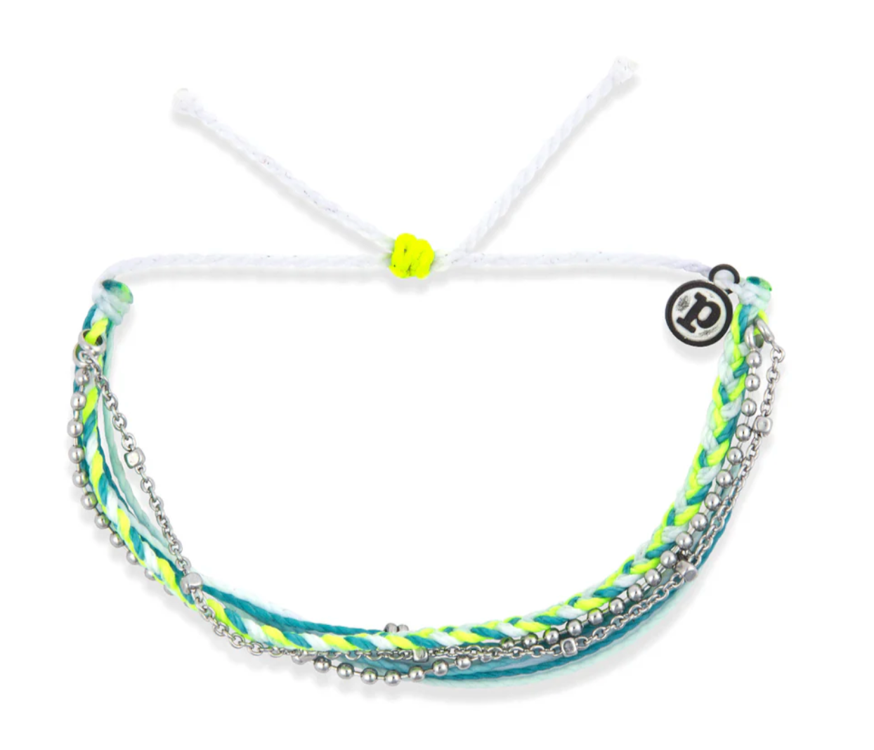 Pura Vida Laguna String & Chain Bracelet NEON SKY