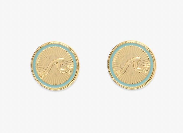 Pura Vida Tidal Stud Earrings GOLD