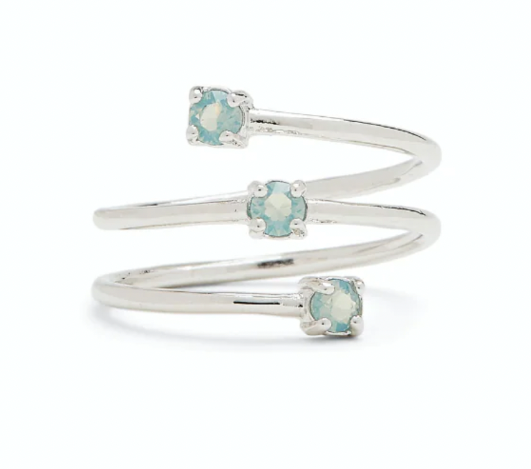 Pura Vida Triple Stone Wrap Toe Ring SILVER