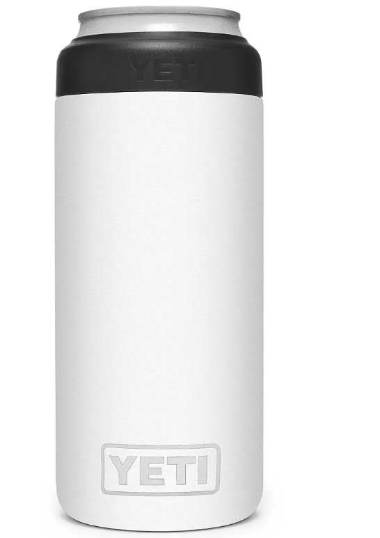 Yeti Rambler 12 oz Colster Slim Can Insulator WHITE