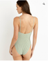 Rhythm W Lola Check Cut Out One Piece GREEN