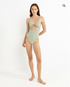 Rhythm W Lola Check Cut Out One Piece GREEN
