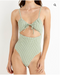Rhythm W Lola Check Cut Out One Piece GREEN