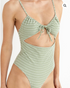 Rhythm W Lola Check Cut Out One Piece GREEN