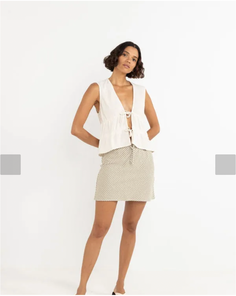 Rhythm W Skyla Tie Front Top OAT