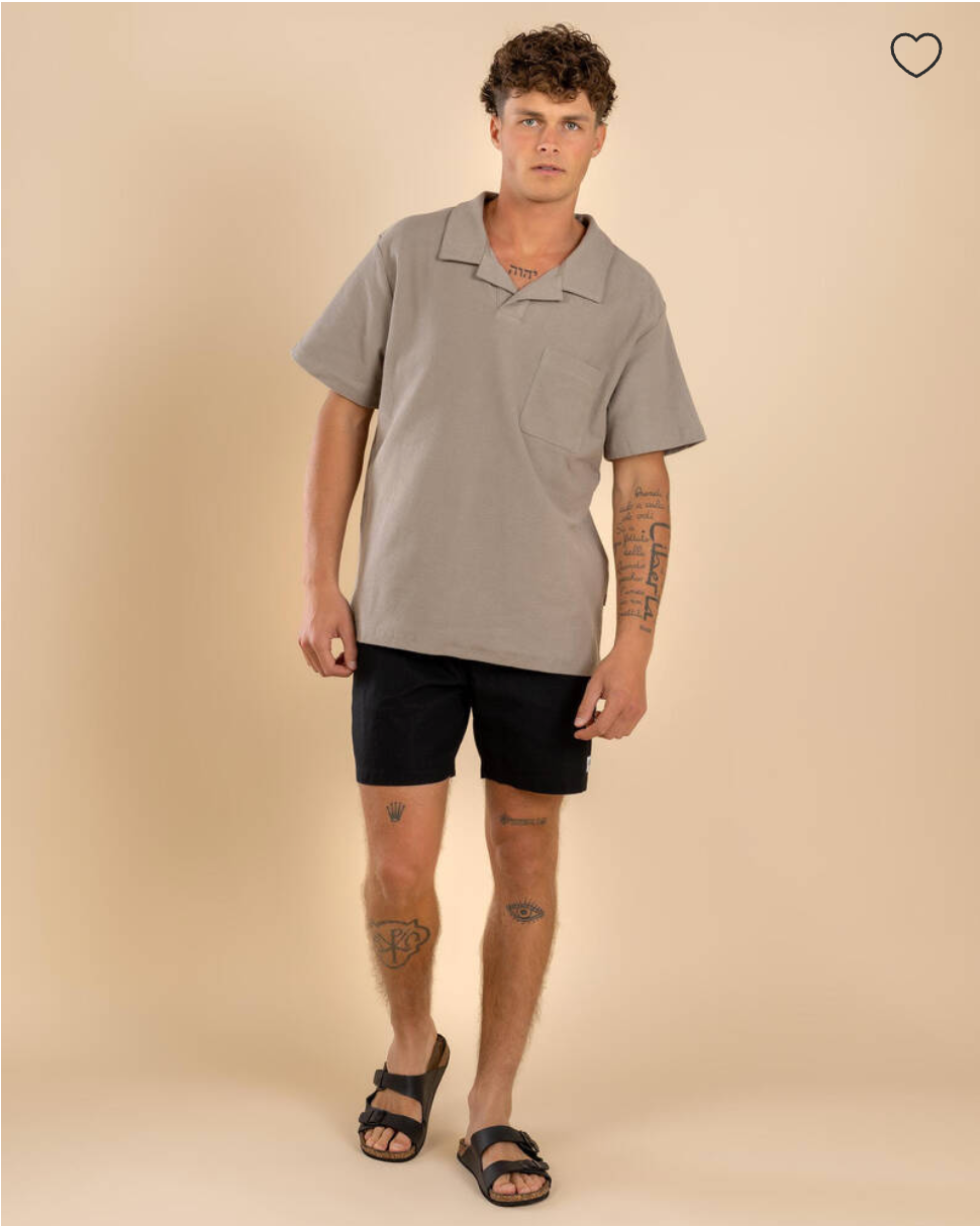 Rhythm M Vintage Terry Polo STONE