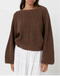 Rhythm W Classic Knit Jumper CHOCOLATE